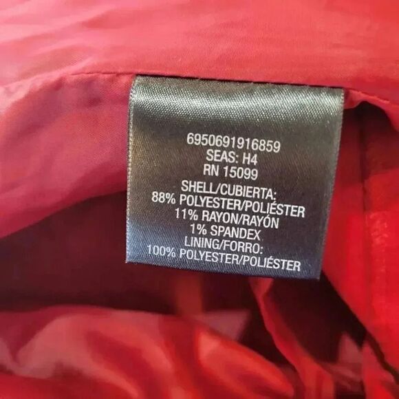 Covington Women's Red Poly/Rayon/Spandex Fleece Single Breasted Dress Coat - Picture 11 of 11